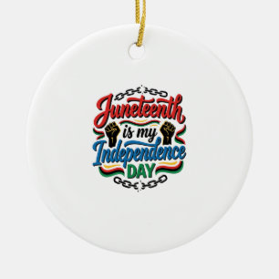 Juneteenth självständighetsdag Vintage Shirt Desig Julgransprydnad Keramik