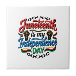 Juneteenth självständighetsdag Vintage Shirt Desig Kakelplatta