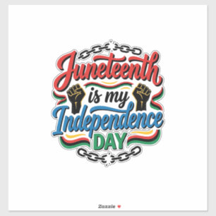 Juneteenth självständighetsdag Vintage Shirt Desig Klistermärken