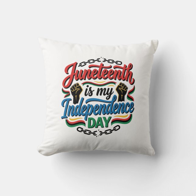 Juneteenth självständighetsdag Vintage Shirt Desig Kudde (Framsida)