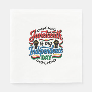Juneteenth självständighetsdag Vintage Shirt Desig Pappersservett