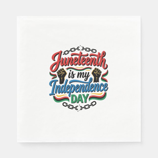 Juneteenth självständighetsdag Vintage Shirt Desig Pappersservett (Framsidan)