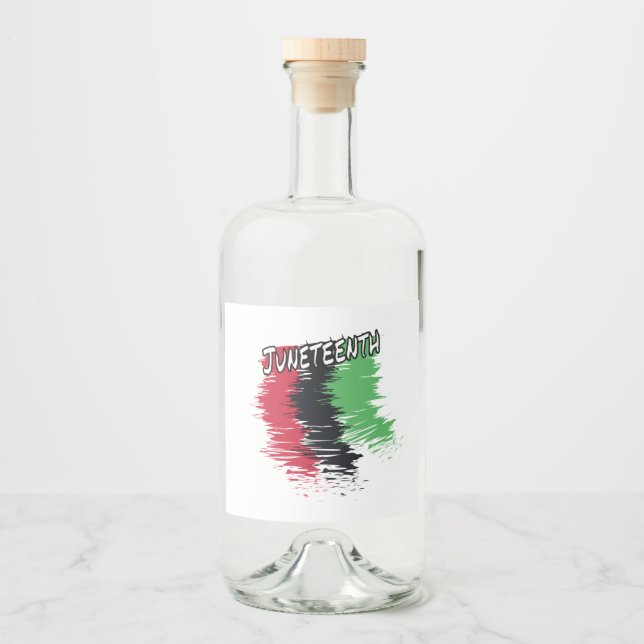 Juneteenth Spritflaskor Etikett (Framsida)