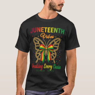 Juneteenth-stämning Coquette Bow Frihetsdag Afro T Shirt