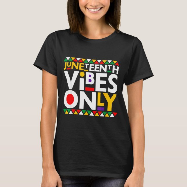 Juneteenth stämning endast 1865 afroamerikanska mä t shirt (Framsida)