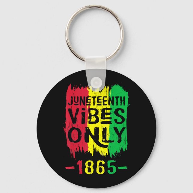 juneteenth stämning endast 1865 svarta kvinnor män nyckelring (Framsida)