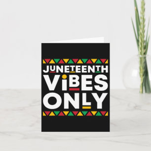 Juneteenth-stämning Endast afroamerikansk historia Kort