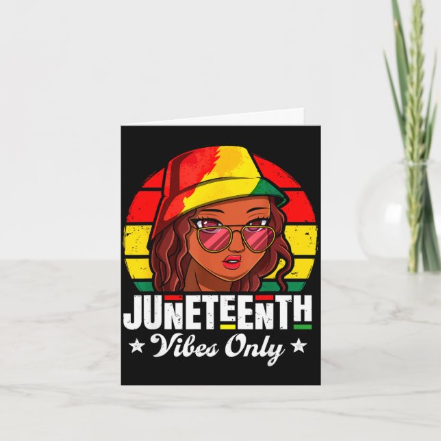 Juneteenth stämning endast afroamerikanska kvinnor kort (Framsida)