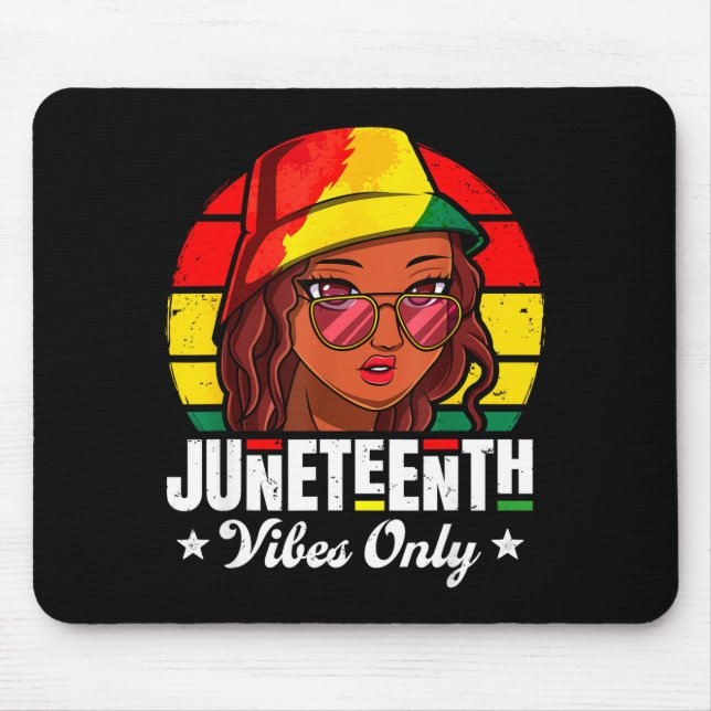 Juneteenth stämning endast afroamerikanska kvinnor musmatta (Framsidan)