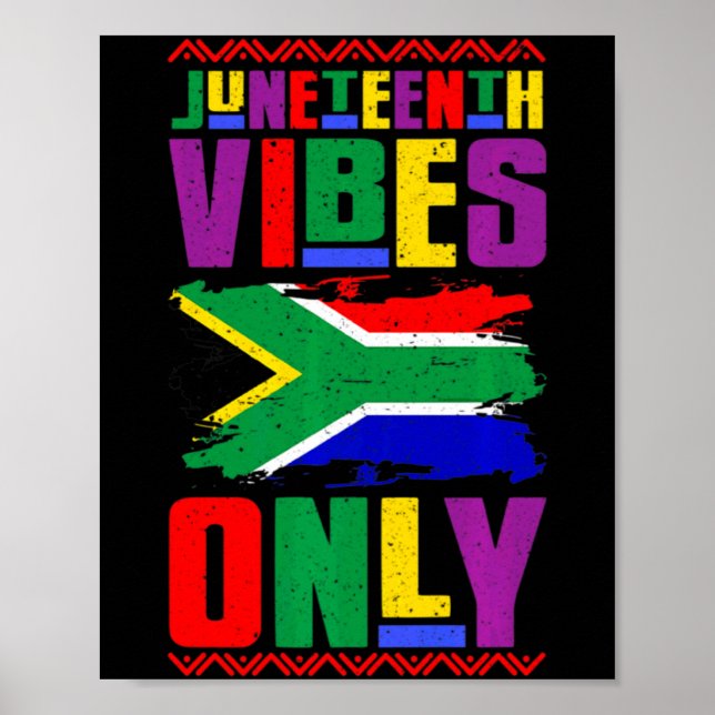 Juneteenth stämning endast sedan 1865 afroamerikan poster (Framsidan)