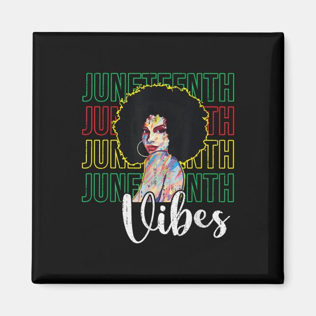 Juneteenth-stämning Frihet - 19 juni 1865 Afrikans Magnet (Framsidan)