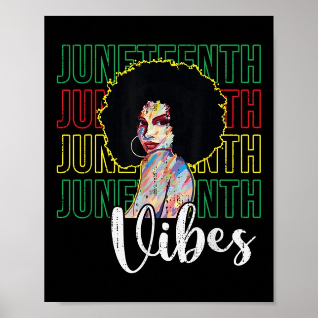 Juneteenth-stämning Frihet - 19 juni 1865 afrikans Poster (Framsidan)