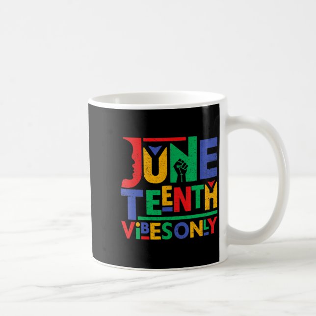 Juneteenth-stämning melanin svart tjej magi män kv kaffemugg (Höger)