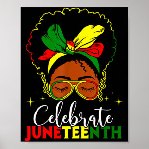 Juneteenth stolthet svarta afrikanska kvinnor rödi poster