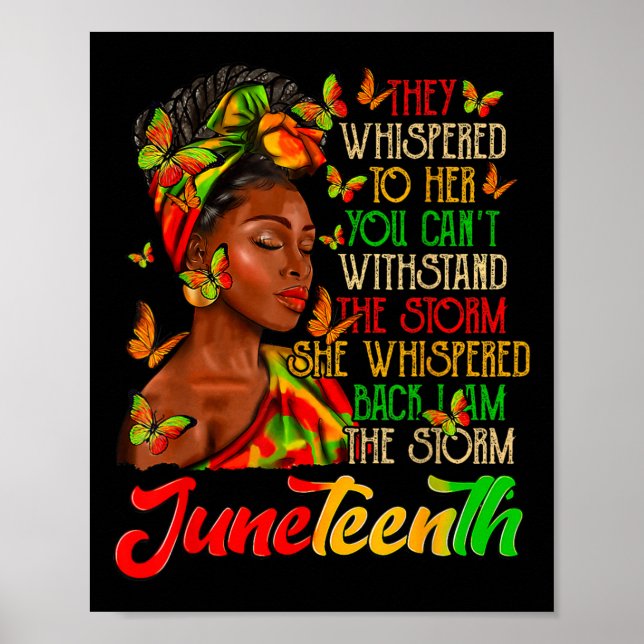 Juneteenth Storm Svart Svarta historiemånaden  Poster (Framsidan)