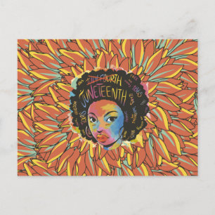Juneteenth Sunflower - 1865 Svarta frihetsdagen Vykort