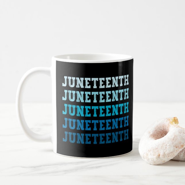 Juneteenth svart amerikansk afrikansk firande cool kaffemugg (Med munk)