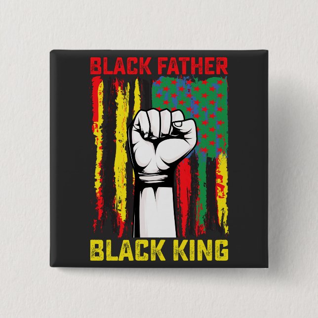 Juneteenth Svart Fader Dag Pappa Kung Firar F Knapp (Framsida)