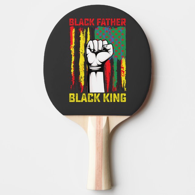 Juneteenth Svart Fader Dag Pappa Kung Firar F Pingisracket (Framsidan)