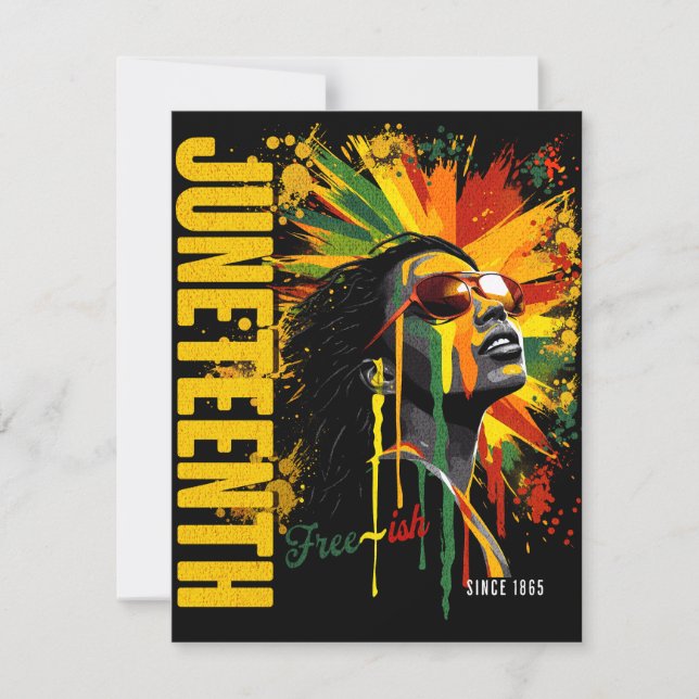 Juneteenth Svart Historia Är Historia Svart Stolth Anteckningskort (Framsida)