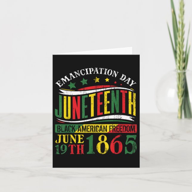 Juneteenth svart historia Celebrerar svart frihet Kort (Framsida)
