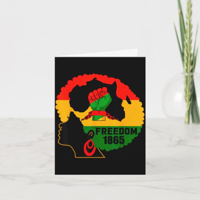 Juneteenth svart historia firande frihet kort (Framsida)