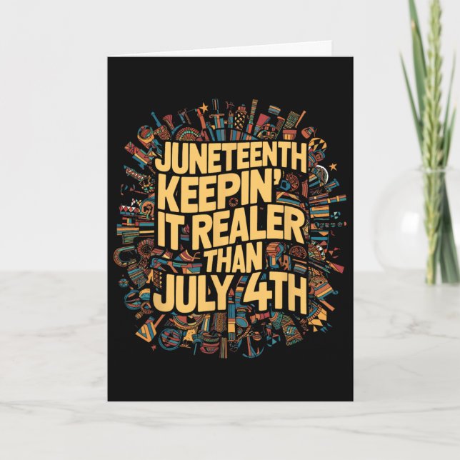 Juneteenth svart historia stolthet afroamerikansk  kort (Framsida)
