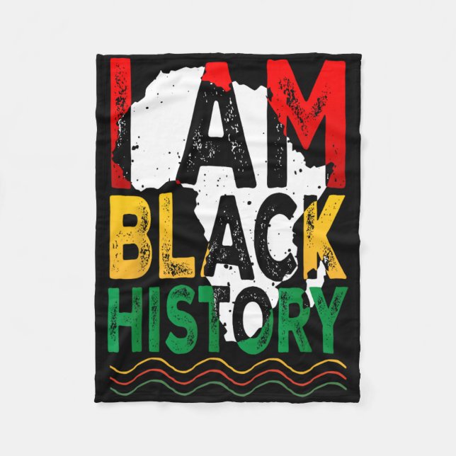 Juneteenth svart historia svart afroamerikan  fleecefilt (Framsidan)