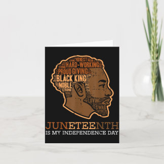 Juneteenth Svart Konung Självständighetsdag Melani Kort