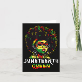 Juneteenth Svart Melanin Drottning Naturligt Afro  Kort