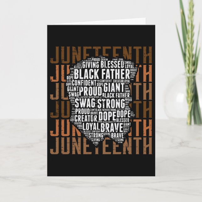 Juneteenth Svart Pappa Afrikanska Frihetsdagen Pap Kort (Framsida)
