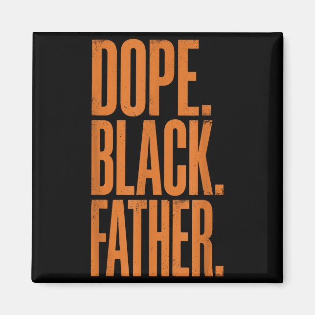 Juneteenth svart pappa svart far fars dag  magnet (Framsidan)