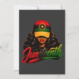 Juneteenth Svarta Afrikanska Kvinnor Melanin Frihe Magnetisk Inbjudningskort