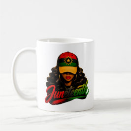 Juneteenth Svarta Afro Kvinnor Melanin Frihet 1865 Kaffemugg