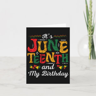 Juneteenth Svarta historiemånaden Födelsedag 19 ju Kort