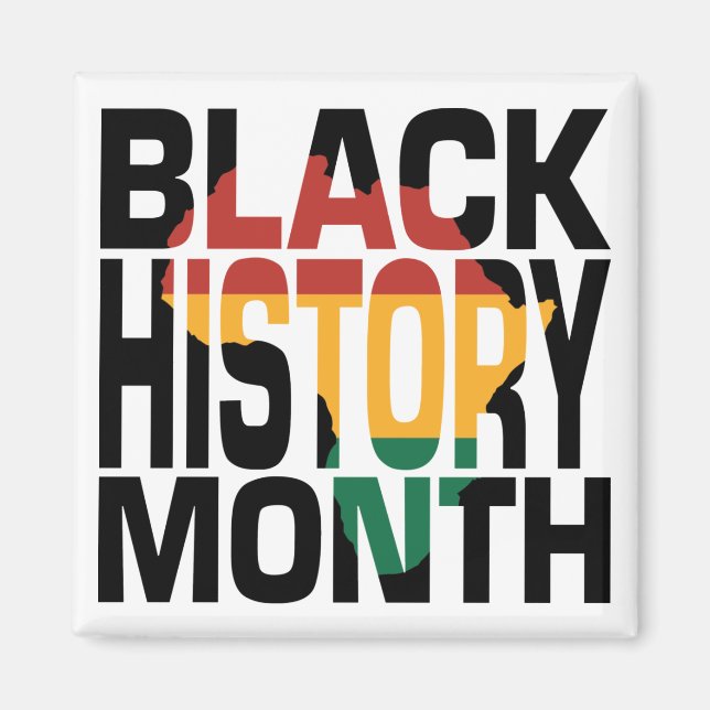 Juneteenth Svarta historiemånadens magnet (Framsidan)