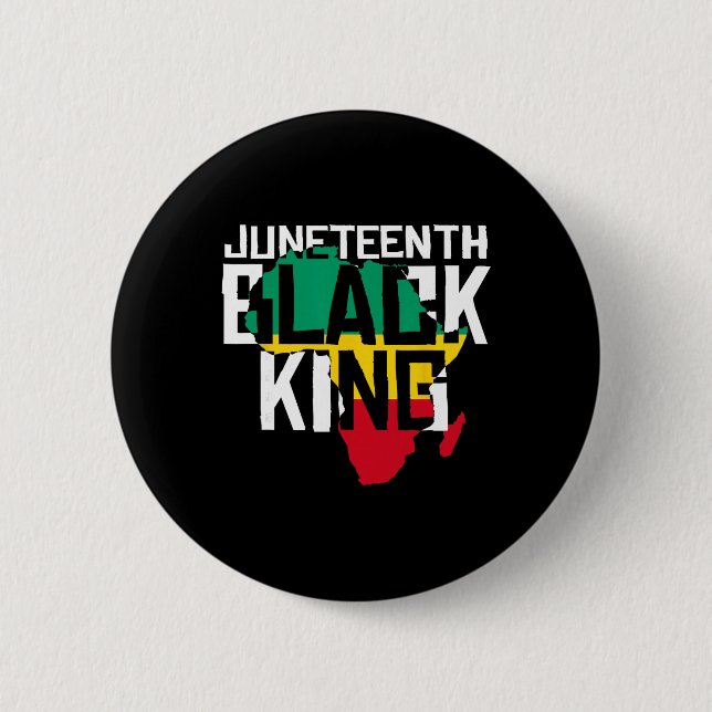 Juneteenth Svarta Kung  Knapp (Framsida)