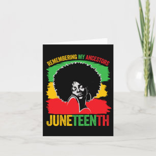 Juneteenth Svarta Kvinnor Afroamerikanska Förfäder Kort