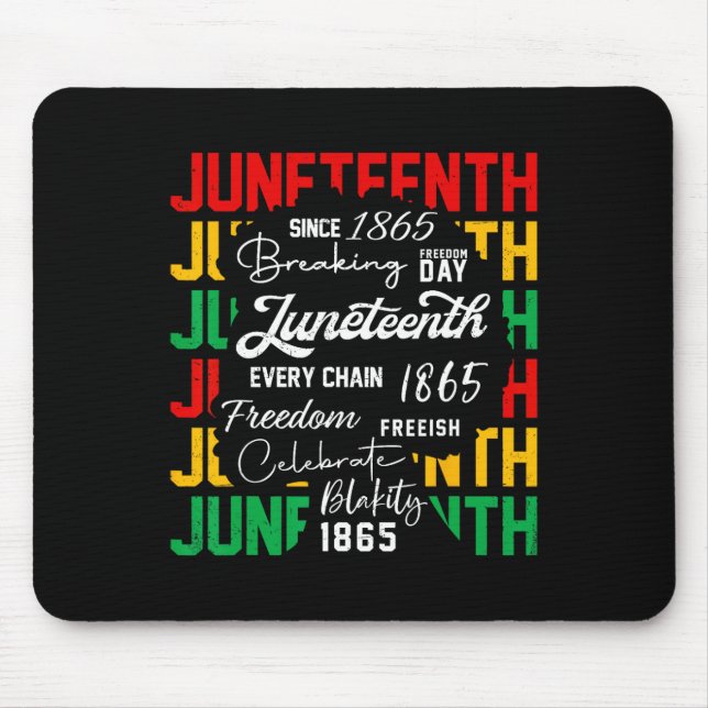 Juneteenth Svarta Kvinnor Svart Historiemånad Afri Musmatta (Framsidan)