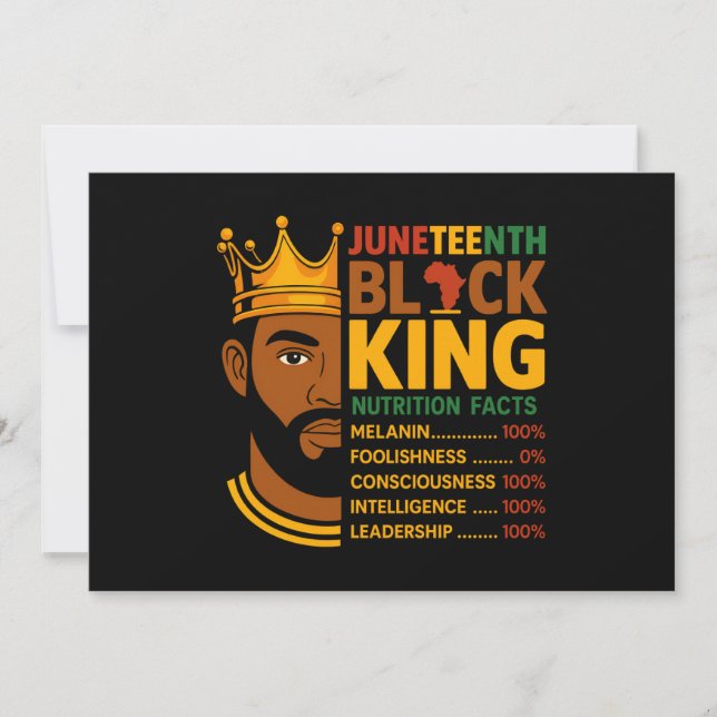 Juneteenth Svarta Näringsfakta Stolthet Afrikansk  Inbjudningar (Framsida)