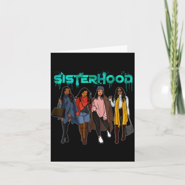 Juneteenth-systraskap systerskap vänner kort (Framsida)