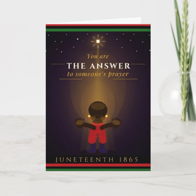 Juneteenth The Answer Grattiskort Helgkort (Framsida)