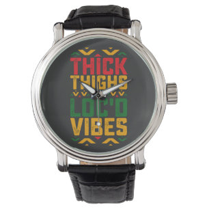 Juneteenth Tjocka Locd Vibrationer Afroamerikansk Armbandsur