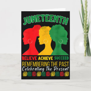 Juneteenth Tro Tro Succeed Afro Svart Hist Kort