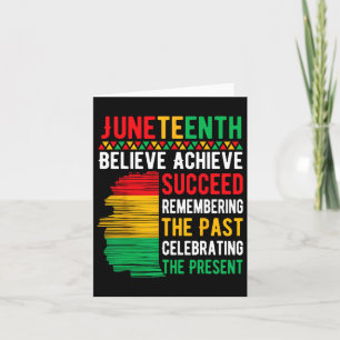 Juneteenth Tro Tro Succeed Svart Historik M Kort