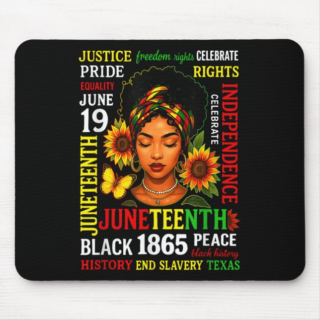 Juneteenth-tröjor som firar svart frihet 1865 B Musmatta (Framsidan)