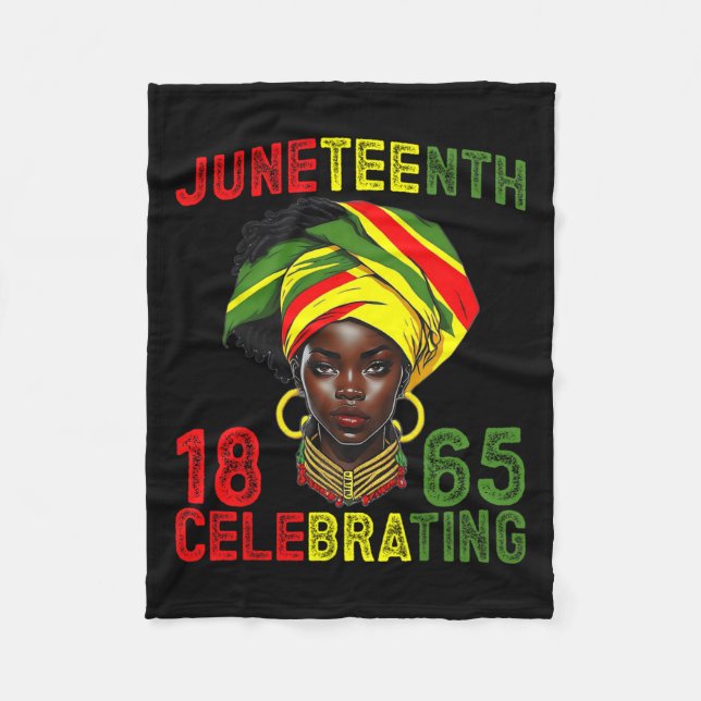 Juneteenth Usa Afroamerikansk Melanin Svart Hist Fleecefilt (Framsidan)