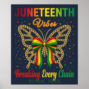 Juneteenth Vibes Coquette Slöja Frihetsdag Afro Poster