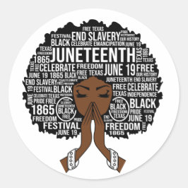 Juneteenth Vibes Only Melanin Men Women Boy & Girl Runt Klistermärke