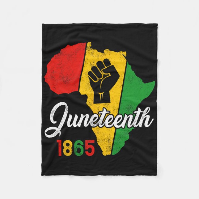 Juneteenth Women Men Black Freedom 1865 History Mo Fleecefilt (Framsidan)